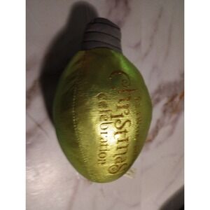 SeaWorld Christmas Celebration Light‎ Bulb Ornament PlushGreen 7in September2015